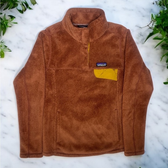 PATAGONIA Re-Tool Snap T Rustic Brown Pullover Polartec Thermal Pro Popover - Picture 2 of 12